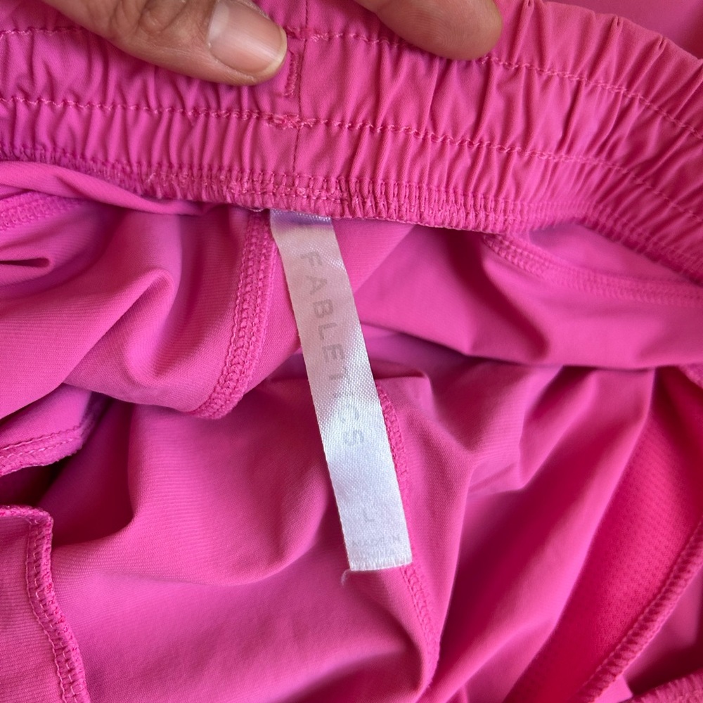 Fabletics Pink Athletic Drawstring Shorts Sz Large - image 3